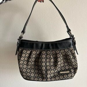 Nine West Black and Brown Patterned Shoulder Bag